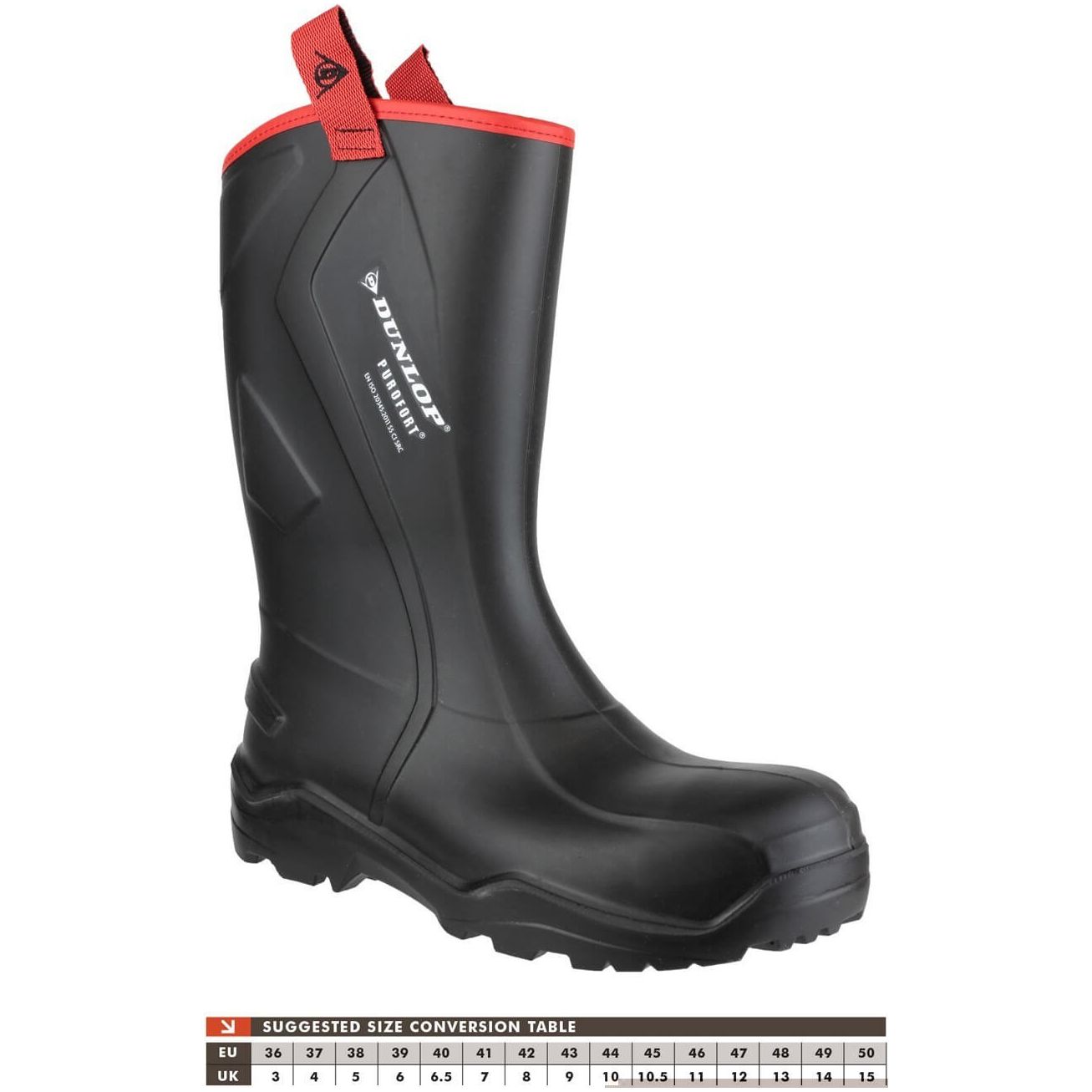 Dunlop Purofort+ Rugged Safety Wellies-Black-6
