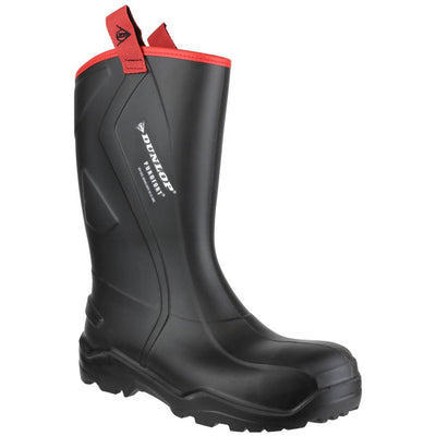 Dunlop Purofort+ Rugged Safety Wellies-Black-Main