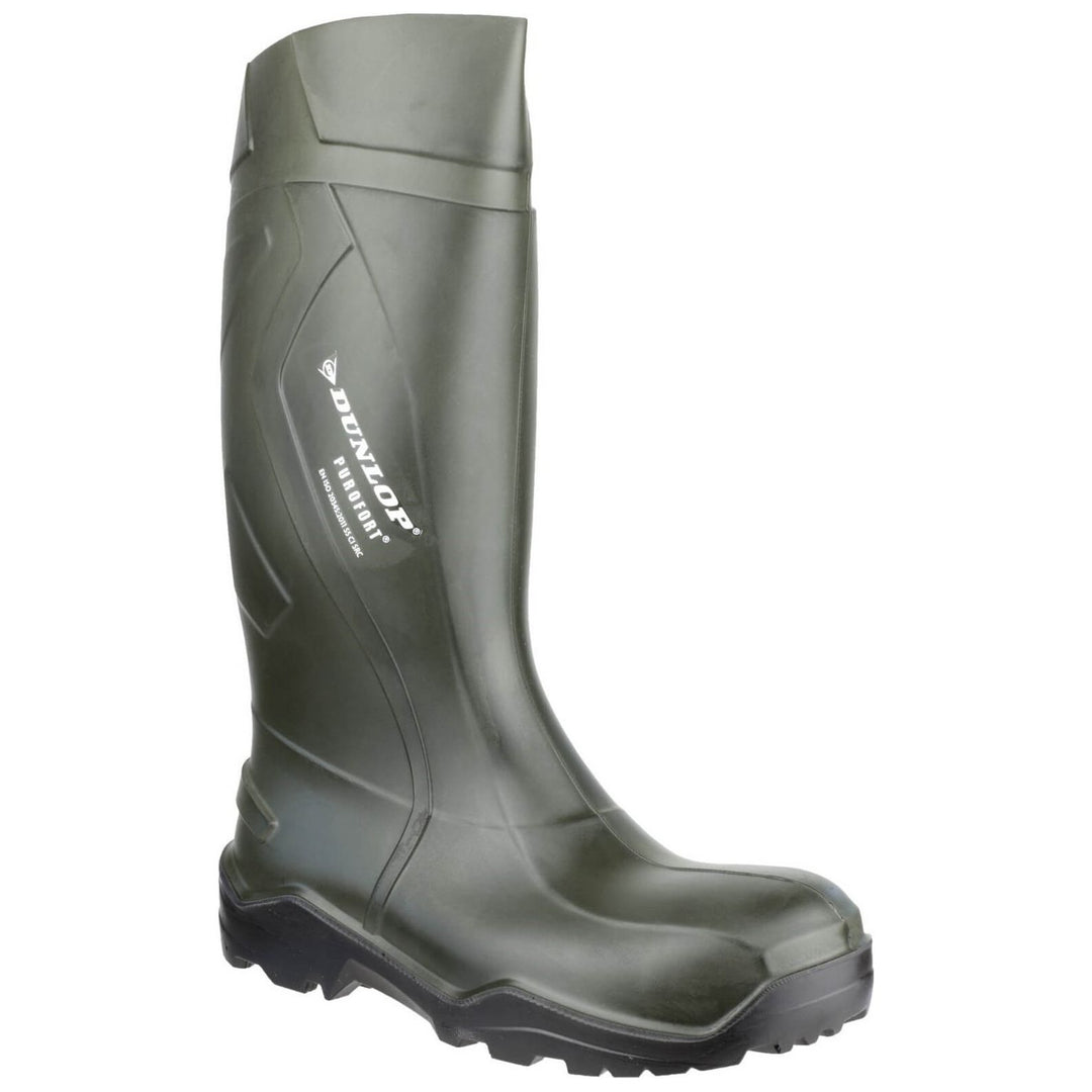 Dunlop Purofort+ Safety Wellies-Green-Main