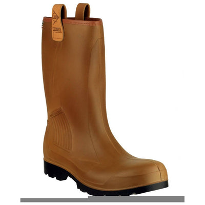 Dunlop Rig Air Fur-lined Safety Wellies-Brown-Main