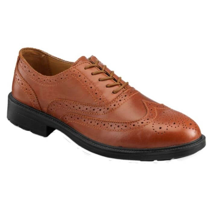 Executive S76Sm Tan Safety Brogue Shoes Tan Brown Product Main#colour_tan-brown