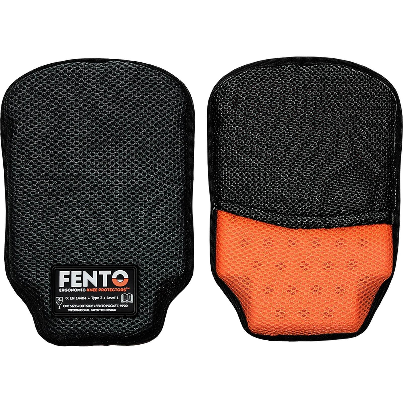 Fento Pocket Knee Pads Black/Orange 1#colour_black-orange