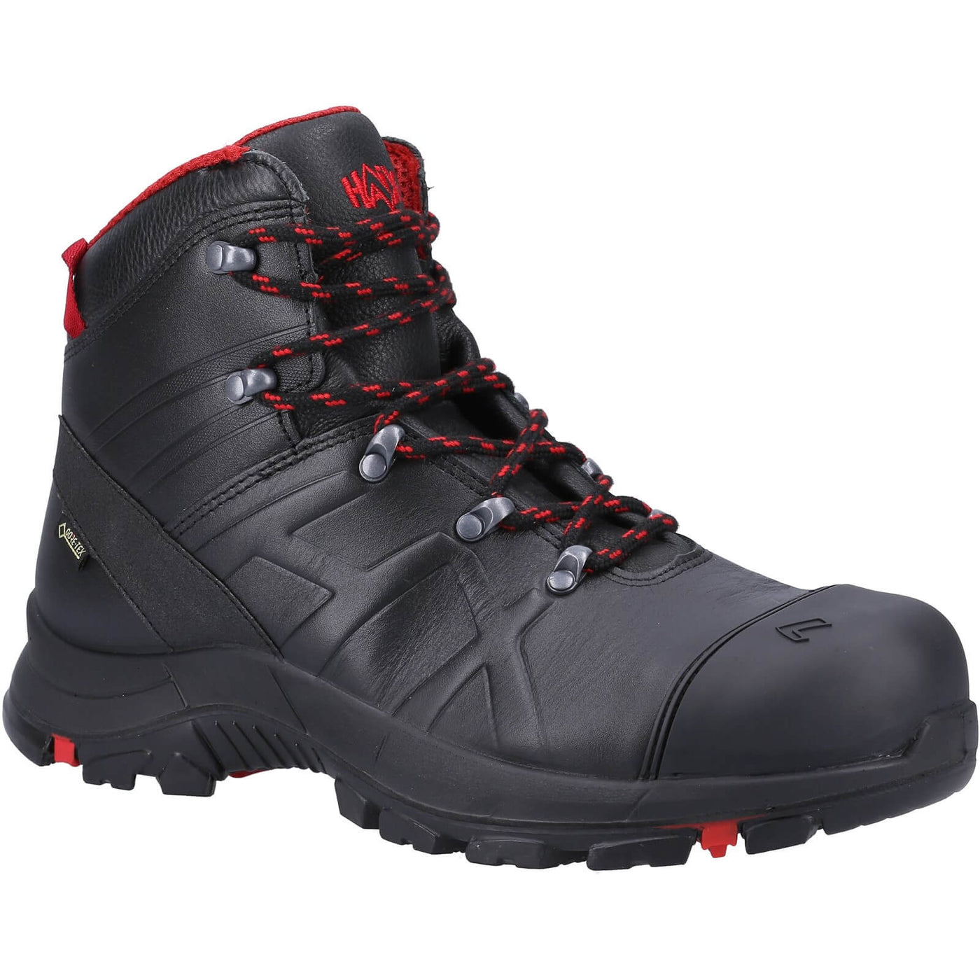 Haix Black Eagle Safety 54 Mid Cut Safety Boots Black 1#colour_black