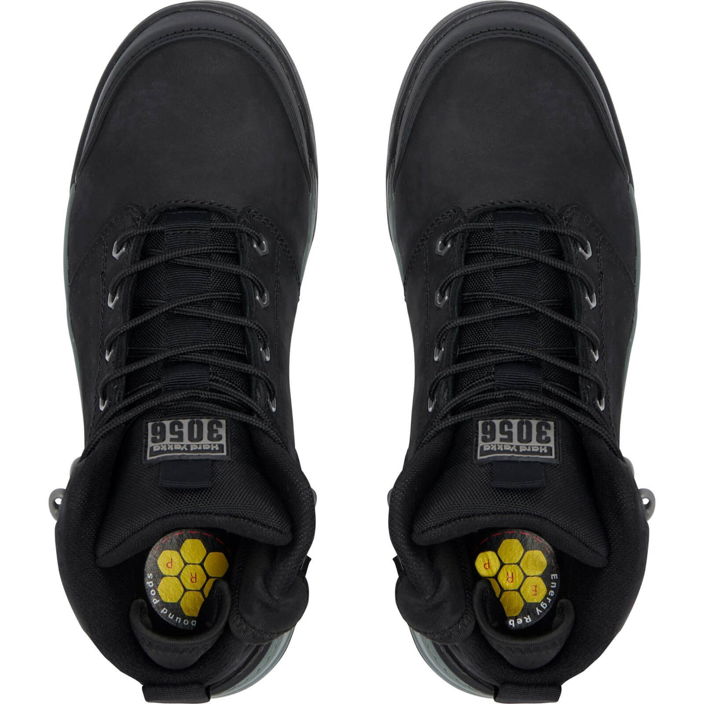 Hard Yakka 3056 Lace Zip Safety Boots Black 3#colour_black