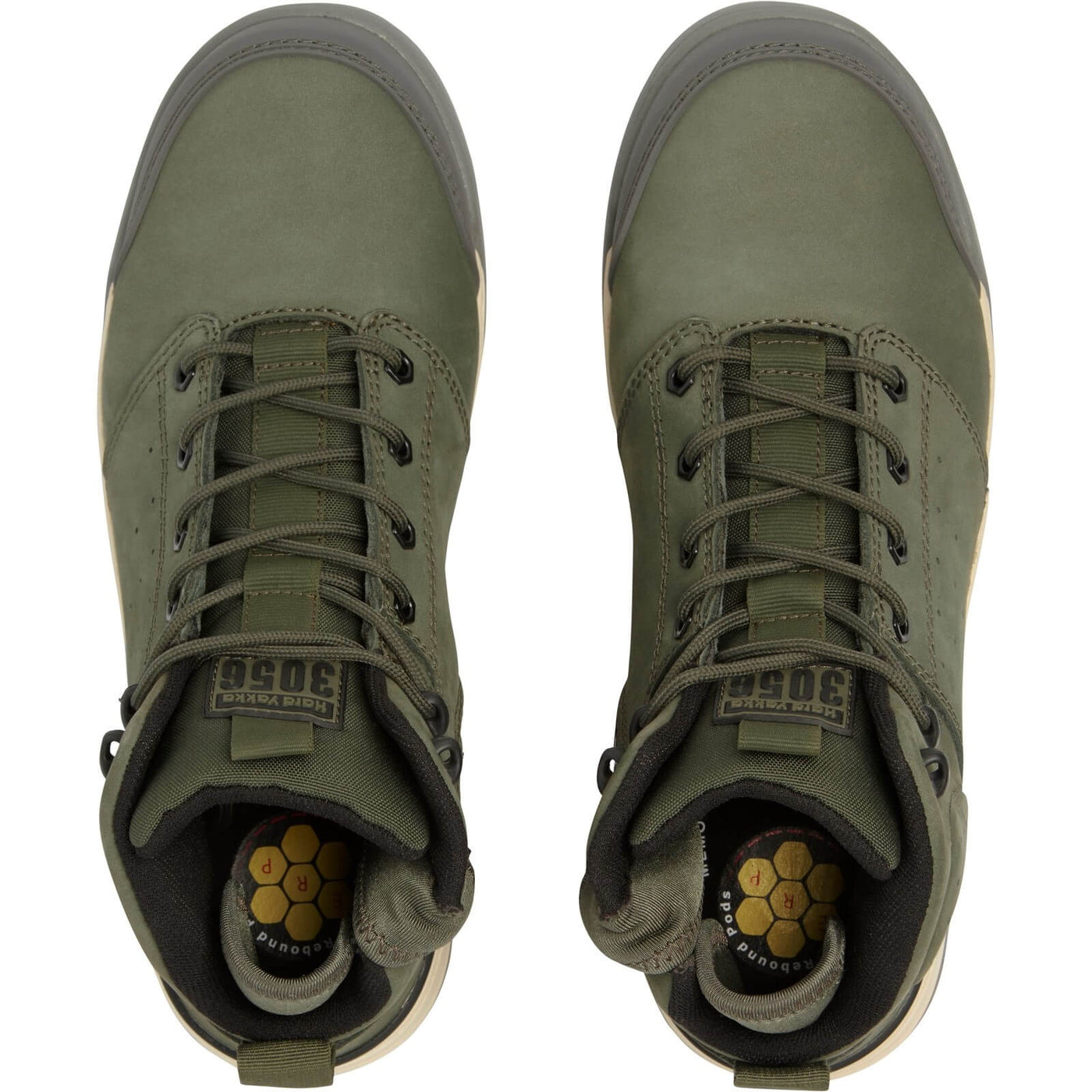 Hard Yakka 3056 Lace Zip Safety Boots Olive 3#colour_olive-green