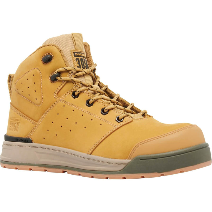 Hard Yakka 3056 Lace Zip Safety Boots Wheat 1#colour_wheat