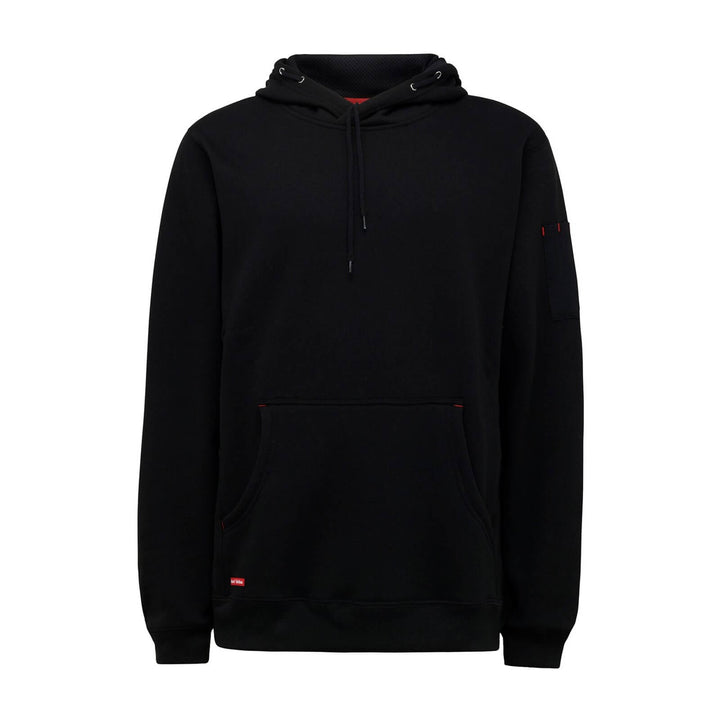 Hard Yakka Brushed Fleece Hoodie Black 1#colour_black