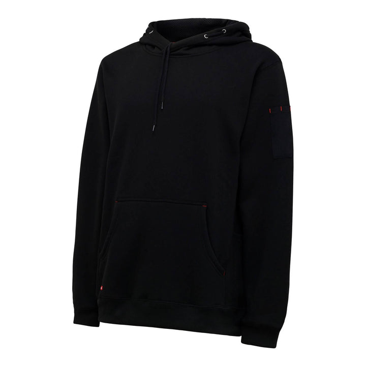 Hard Yakka Brushed Fleece Hoodie Black 2#colour_black