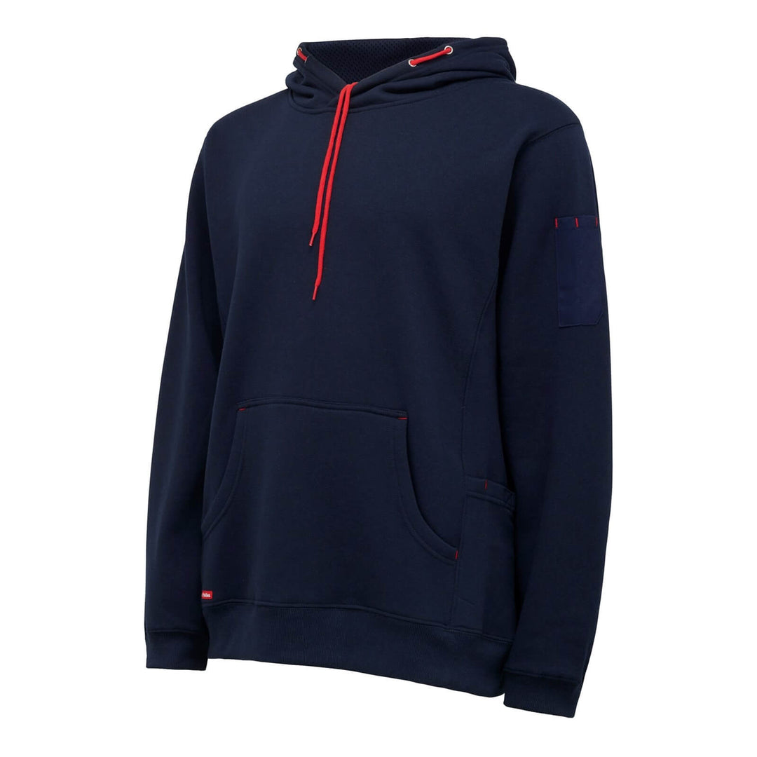 Hard Yakka Brushed Fleece Hoodie Navy 2#colour_navy-blue