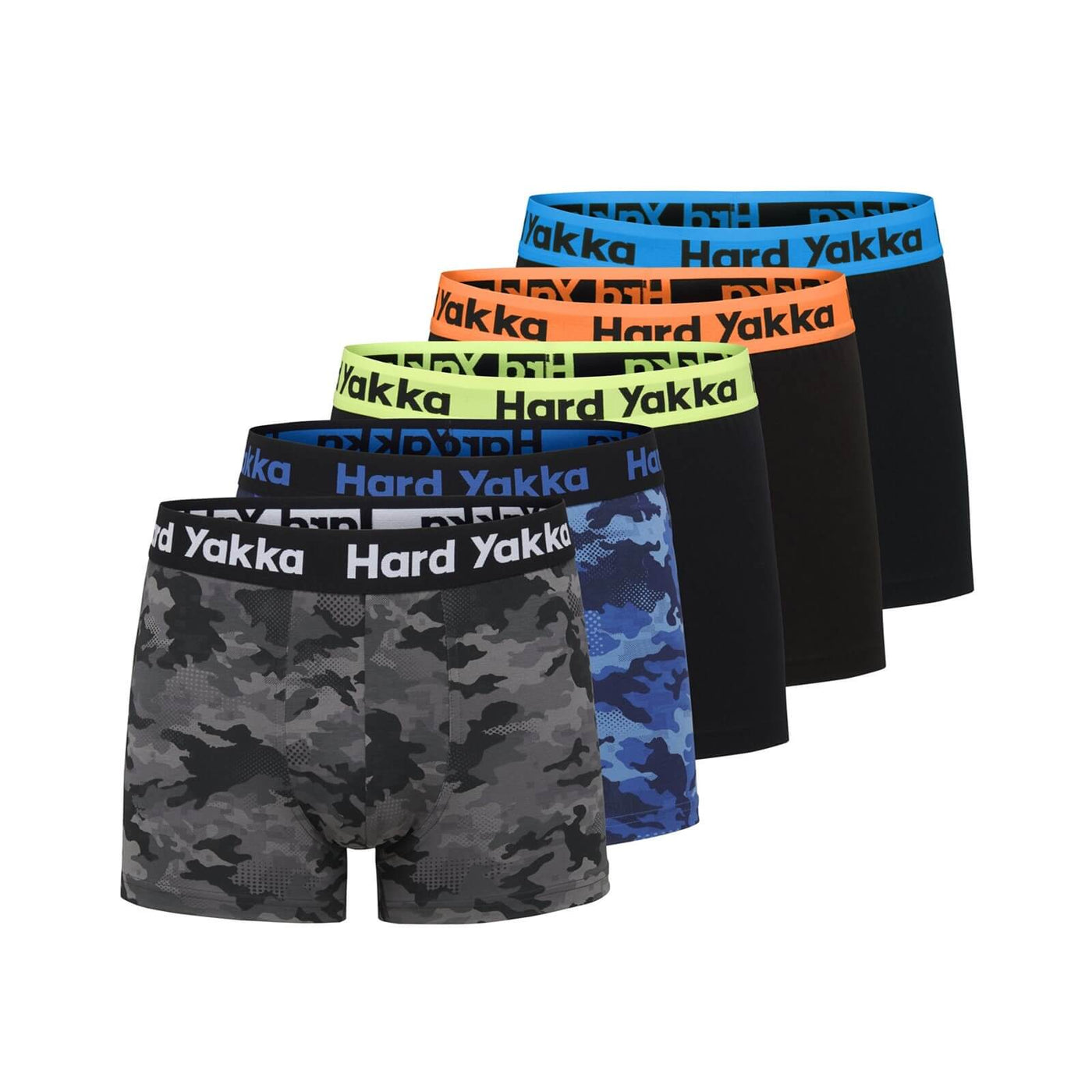 Hard Yakka Cotton Trunk Five Pack Multi 1#colour_multi