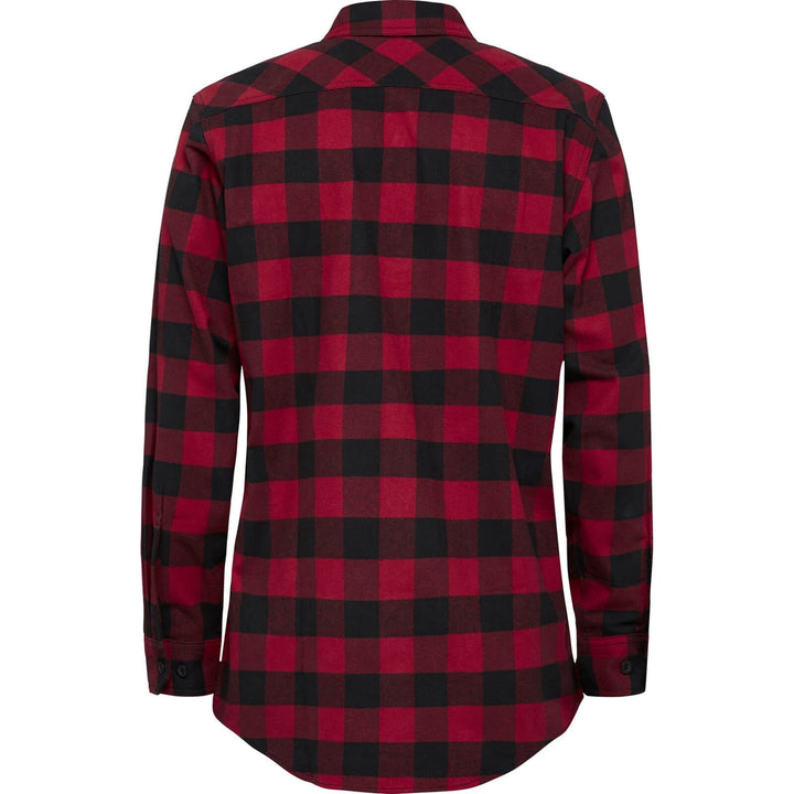 Hard Yakka Long Sleeve Check Flannel Shirt Red 2#colour_red