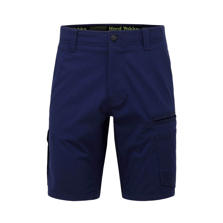 Hard Yakka Raptor Active Mid-Length Shorts Navy 1#colour_navy-blue