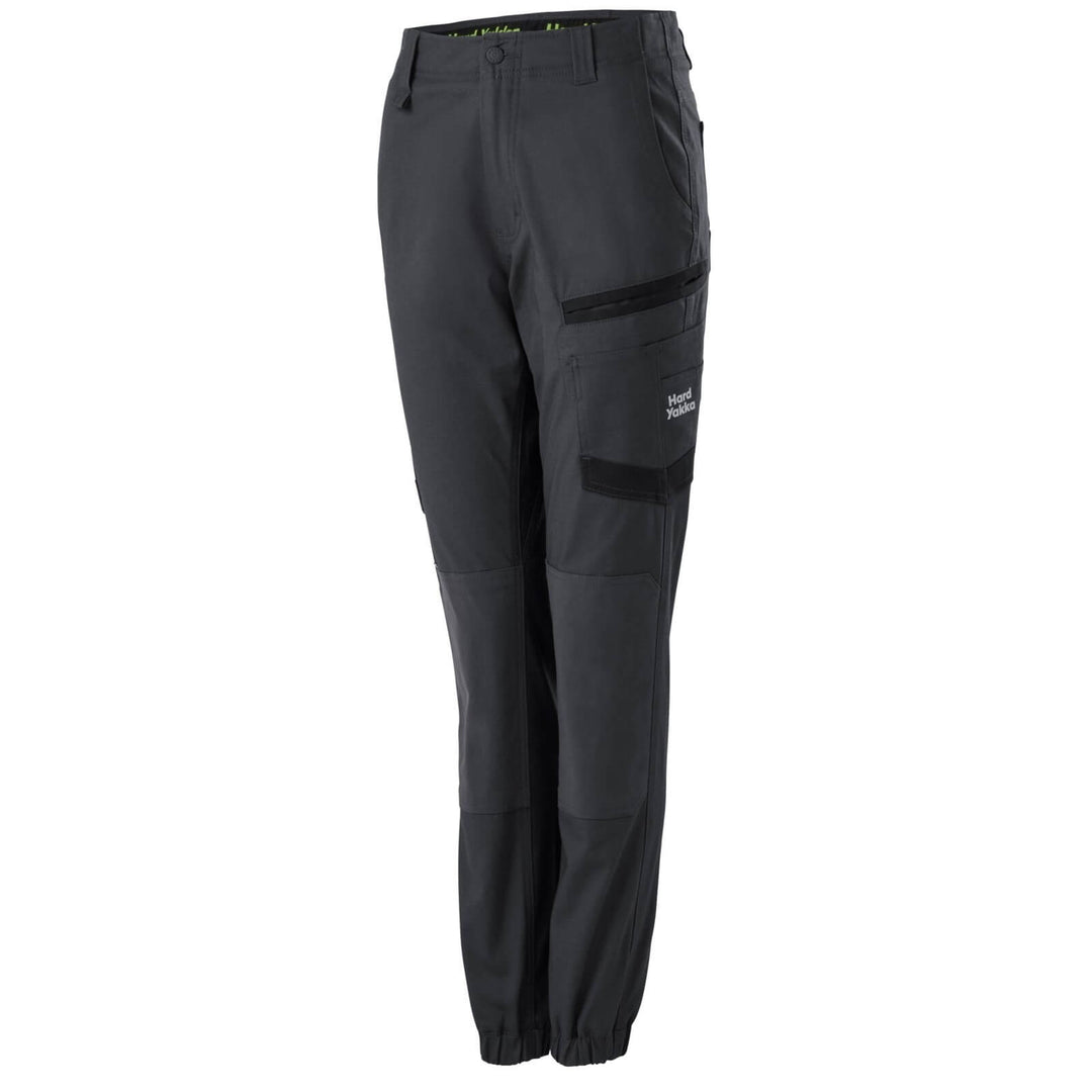 Hard Yakka Raptor Cuffed Pants Black 1#colour_black