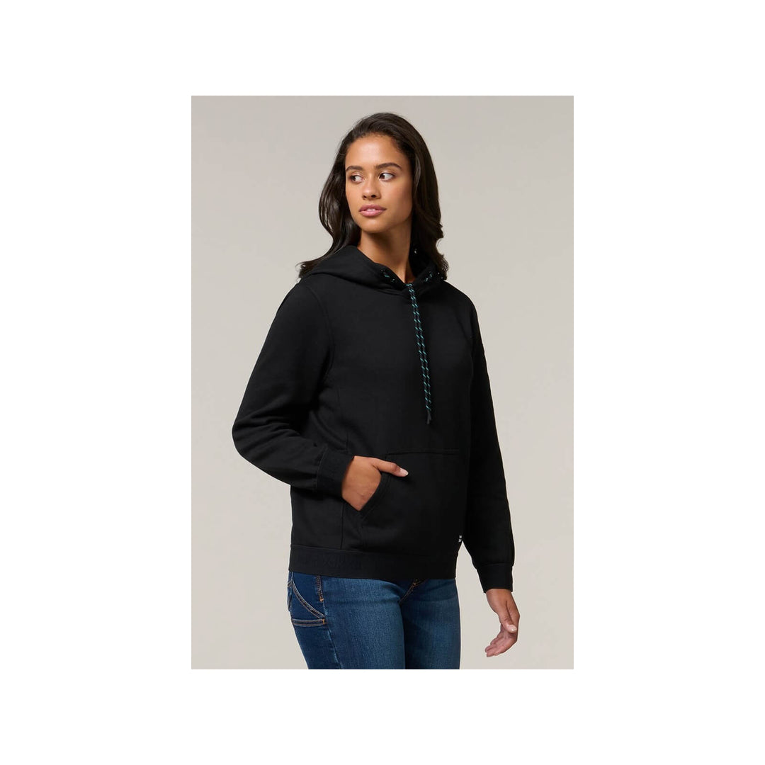 Hard Yakka Womens Gladiator Hoodie Black 3#colour_black