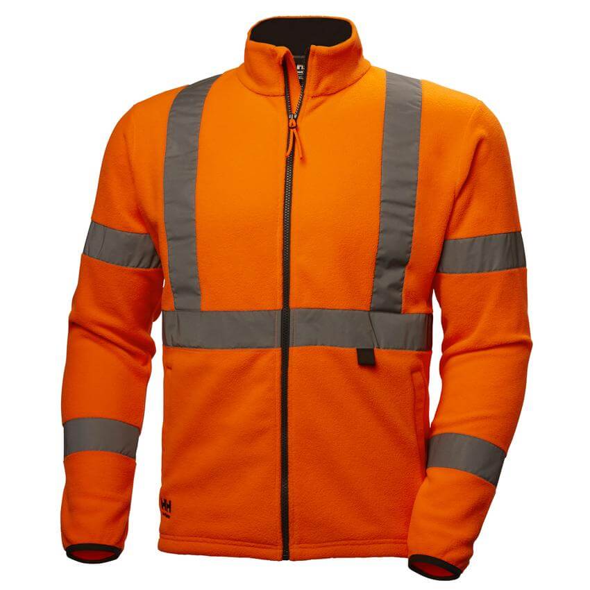 Helly Hansen Addvis Hi Vis Fleece Jacket Hi-Vis Orange 1 Front #colour_hi-vis-orange