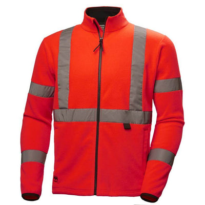 Helly Hansen Addvis Hi Vis Fleece Jacket Red 1 Front #colour_red
