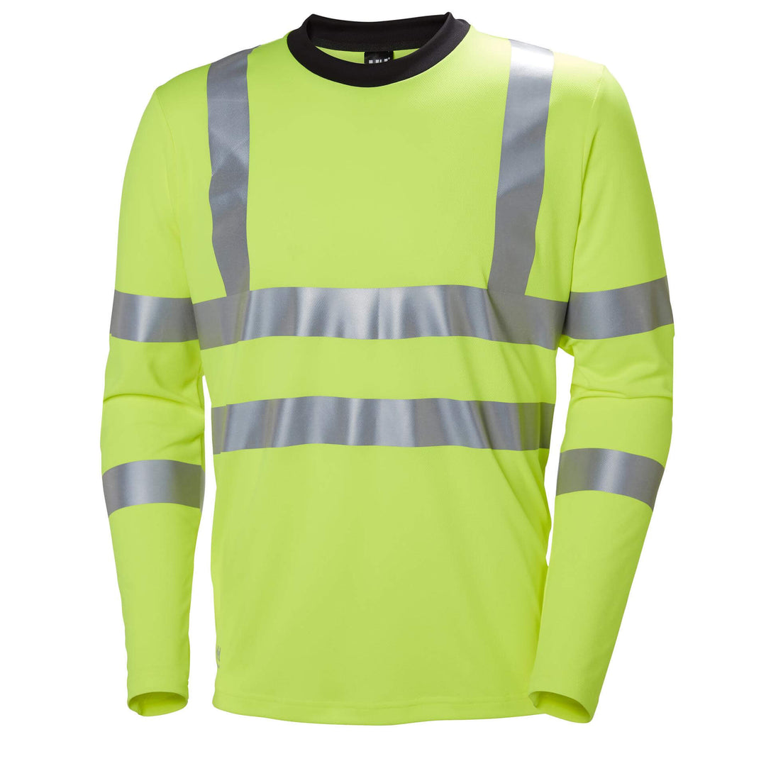 Helly Hansen Addvis Hi Vis Longsleeve Shirt Yellow 1 Front #colour_yellow