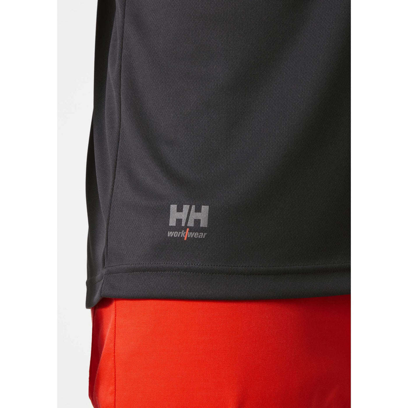 Helly Hansen Addvis Hi-Vis Polo Shirt Class 1 Red/Ebony Feature 1#colour_red-ebony