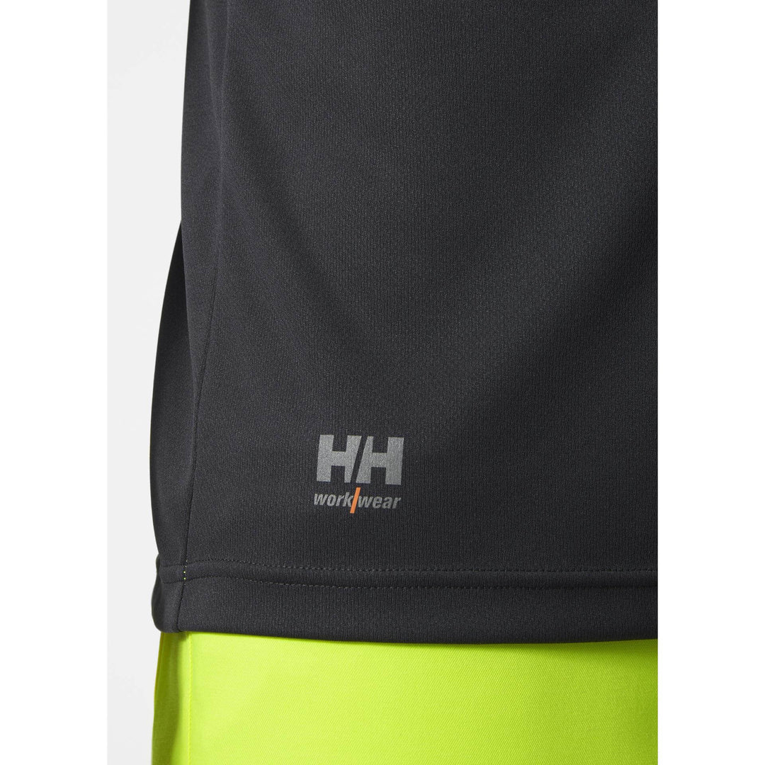 Helly Hansen Addvis Hi-Vis Polo Shirt Class 1 Yellow/Ebony Feature 1#colour_yellow-ebony