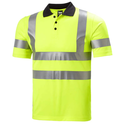 Helly Hansen Addvis Hi Vis Polo Shirt Yellow 1 Front #colour_yellow