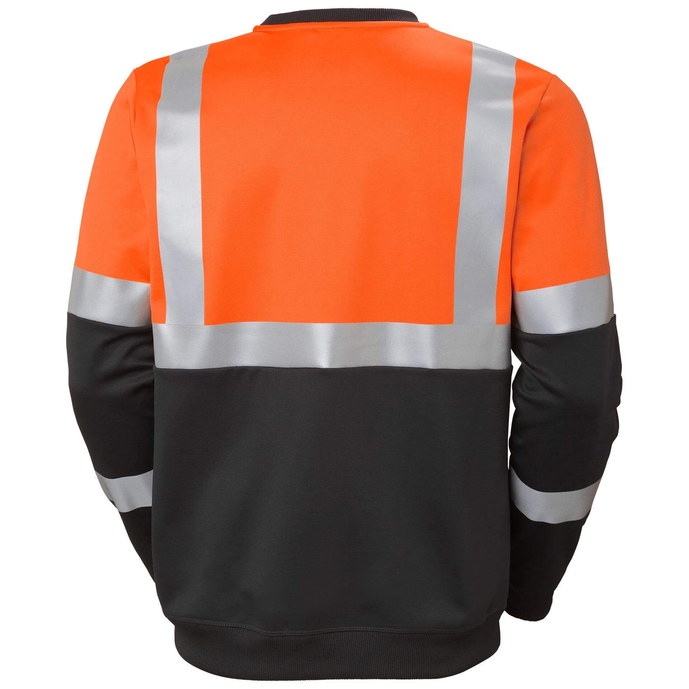 Helly Hansen Addvis Hi-Vis Sweatshirt Class 1 Orange/Ebony Back#colour_orange-ebony