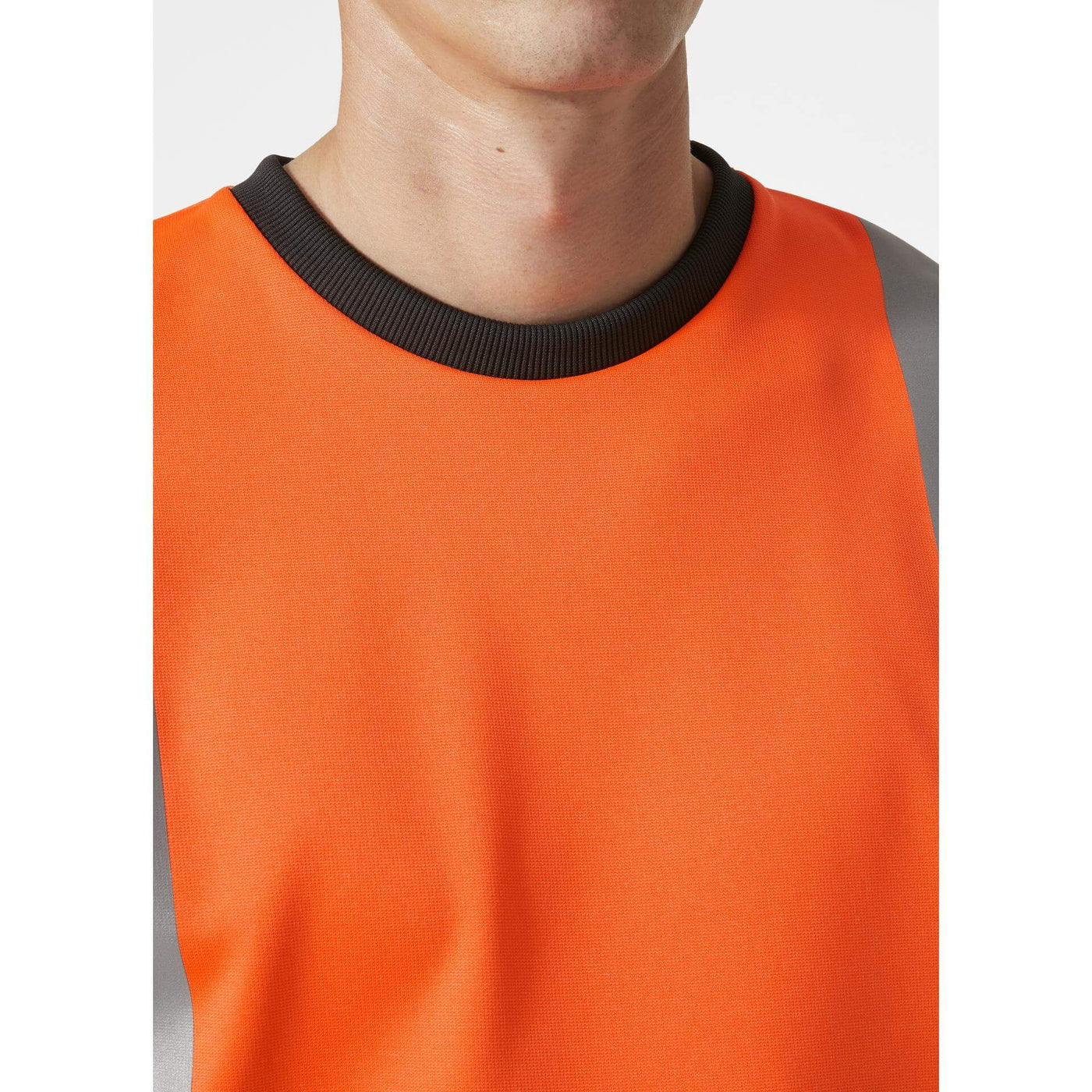 Helly Hansen Addvis Hi-Vis Sweatshirt Class 1 Orange/Ebony Feature 2#colour_orange-ebony