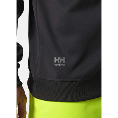 Helly Hansen Addvis Hi-Vis Sweatshirt Class 1 Yellow/Ebony Feature 1#colour_yellow-ebony