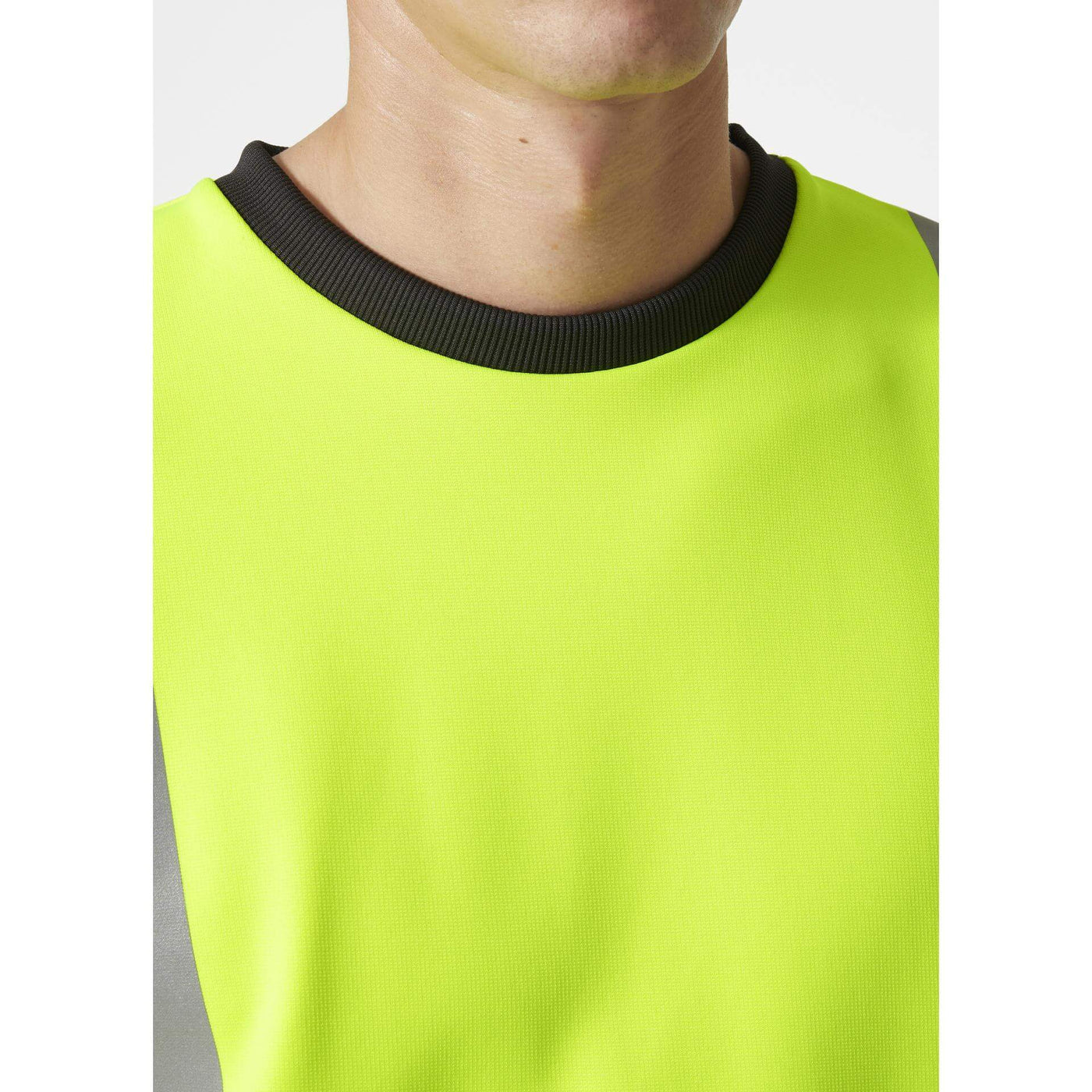 Helly Hansen Addvis Hi-Vis Sweatshirt Class 1 Yellow/Ebony Feature 2#colour_yellow-ebony