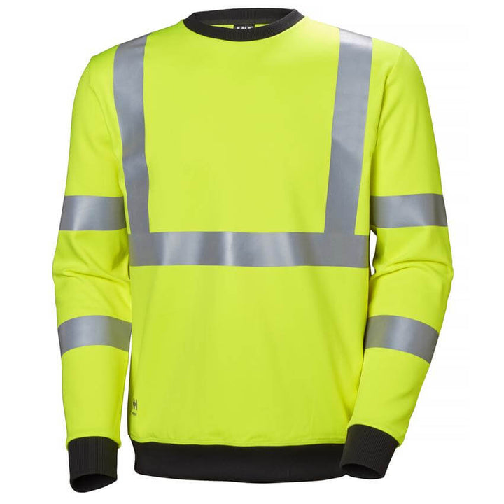 Helly Hansen Addvis Hi Vis Sweatshirt Yellow 1 Front #colour_yellow