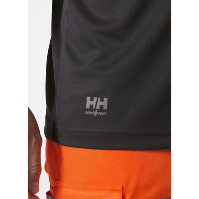 Helly Hansen Addvis Hi-Vis T-Shirt Class 1 Orange/Ebony Feature 1#colour_orange-ebony