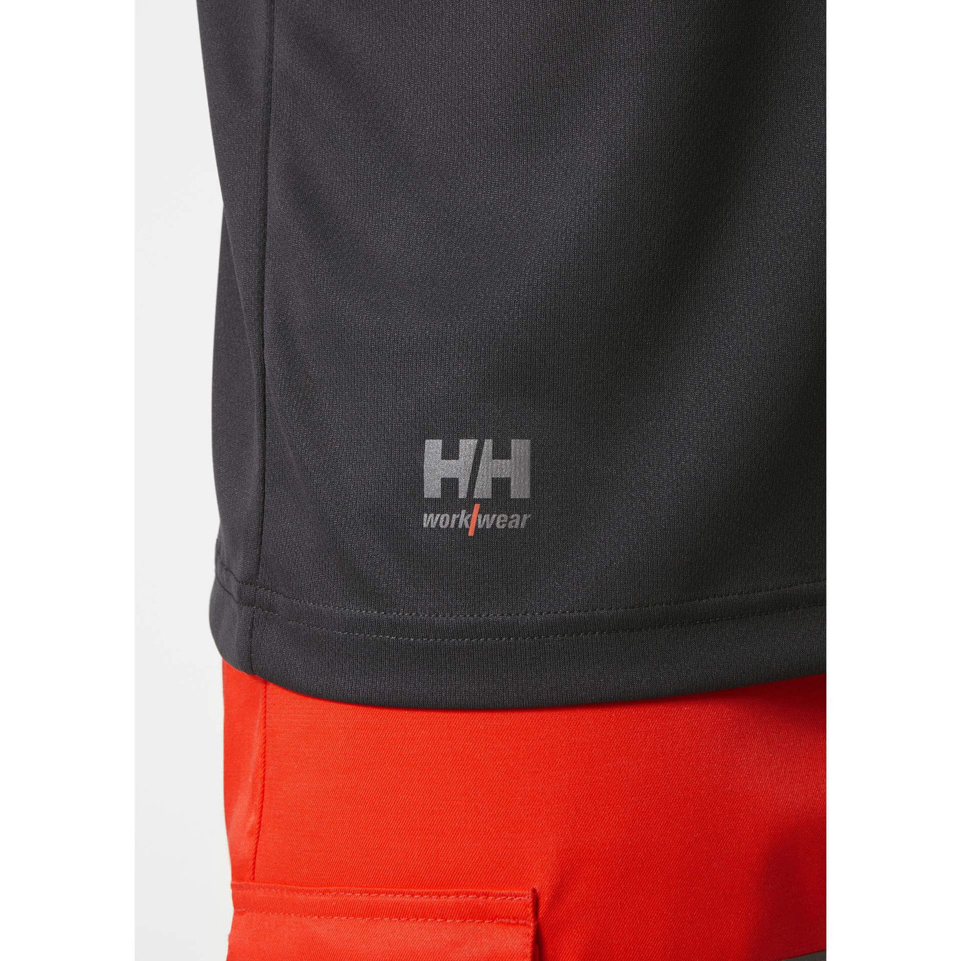 Helly Hansen Addvis Hi-Vis T-Shirt Class 1 Red/Ebony Feature 1#colour_red-ebony