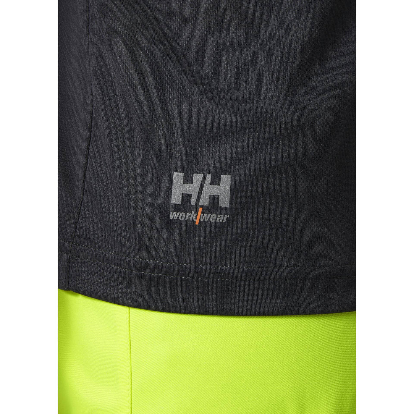 Helly Hansen Addvis Hi-Vis T-Shirt Class 1 Yellow/Ebony Feature 1#colour_yellow-ebony