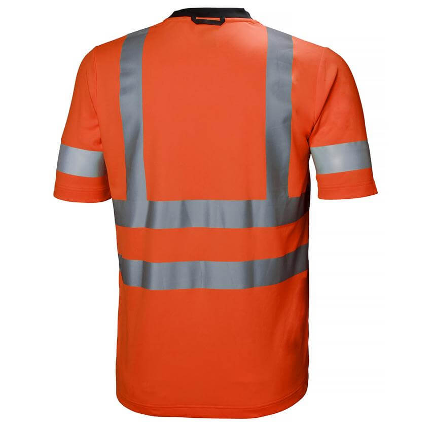 Helly Hansen Addvis Hi Vis T-Shirt Orange 2 Rear #colour_orange