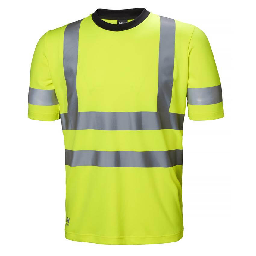 Helly Hansen Addvis Hi Vis T-Shirt Yellow 1 Front #colour_yellow