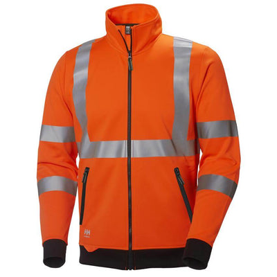 Helly Hansen Addvis Hi Vis Zip Sweatshirt Orange 1 Front #colour_orange