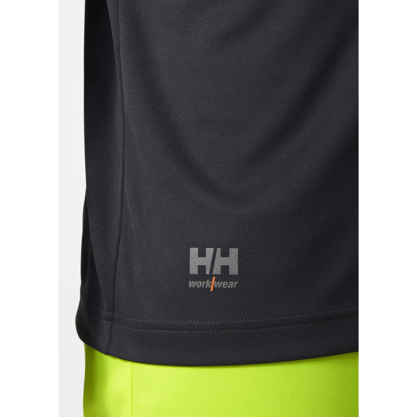 Helly Hansen Addvis Long-Sleeve Hi-Vis T-Shirt Class 1 Yellow/Ebony Feature 1#colour_yellow-ebony