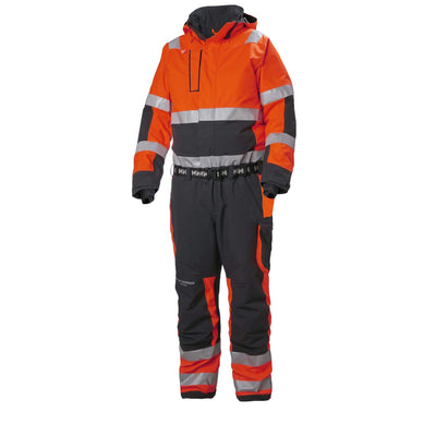 Helly Hansen Alna 2.0 Hi Vis Insulated Winter Overalls Suit Orange 1 Front #colour_orange