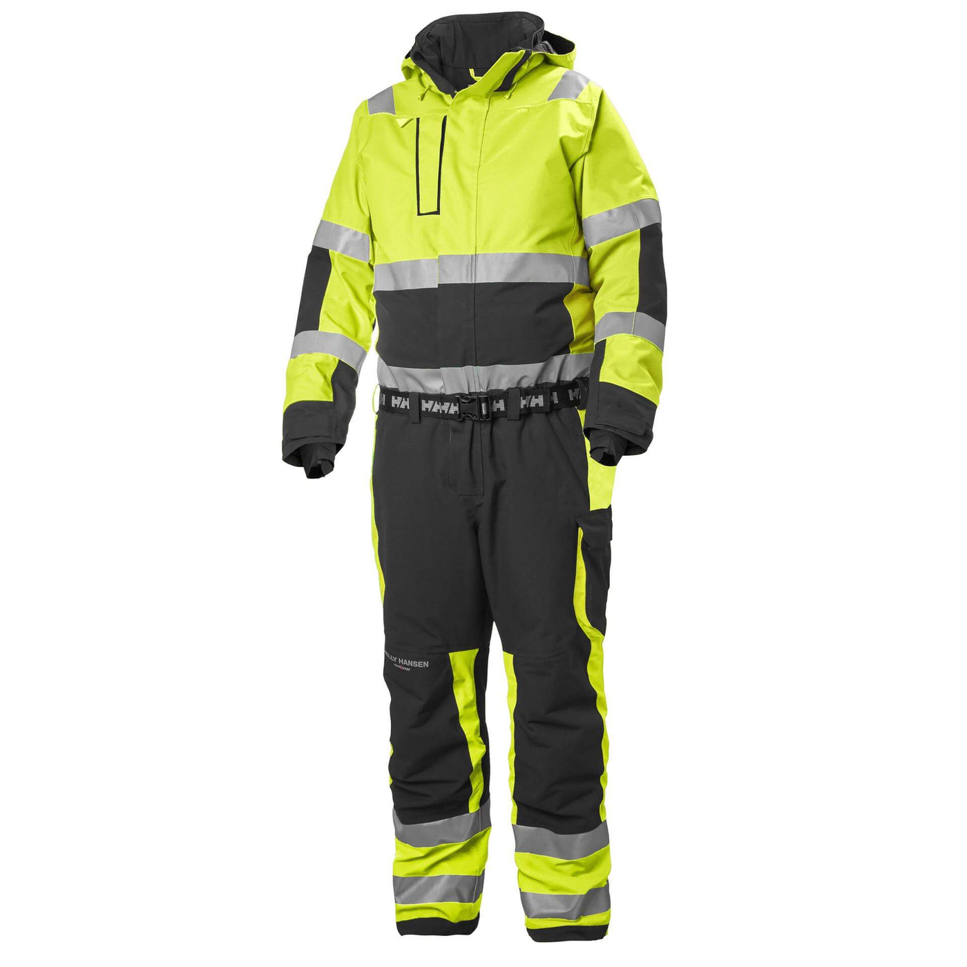 Helly Hansen Alna 2.0 Hi Vis Insulated Winter Overalls Suit Yellow 1 Front #colour_yellow