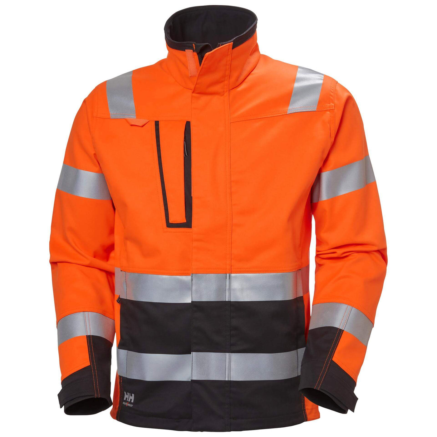 Helly Hansen Alna 2.0 Hi Vis Jacket Orange/Ebony 1 Front #colour_orange-ebony