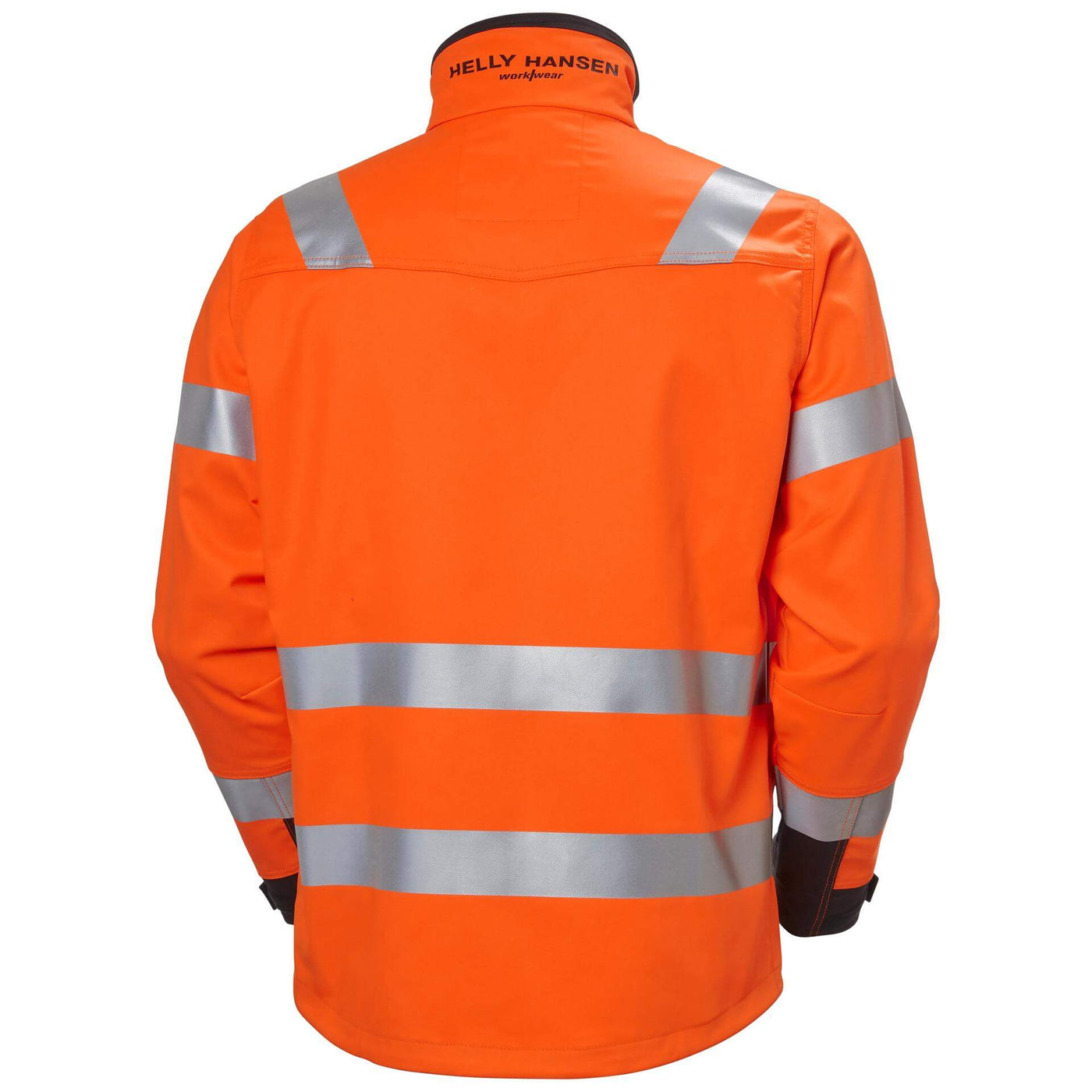 Helly Hansen Alna 2.0 Hi Vis Jacket Orange/Ebony 2 Rear #colour_orange-ebony