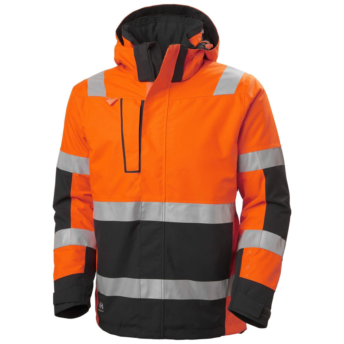 Helly Hansen Alna 2.0 Hi Vis Winter Insulated Jacket Orange/Ebony 1 Front #colour_orange-ebony