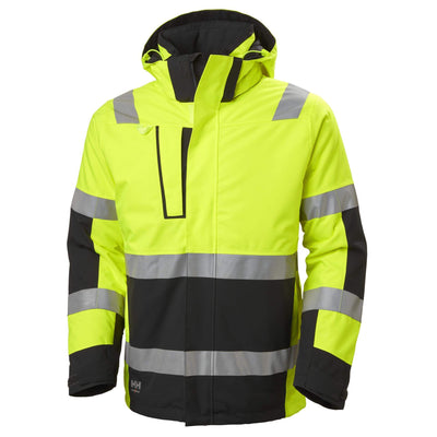 Helly Hansen Alna 2.0 Hi Vis Winter Insulated Jacket Yellow/Ebony 1 Front #colour_yellow-ebony