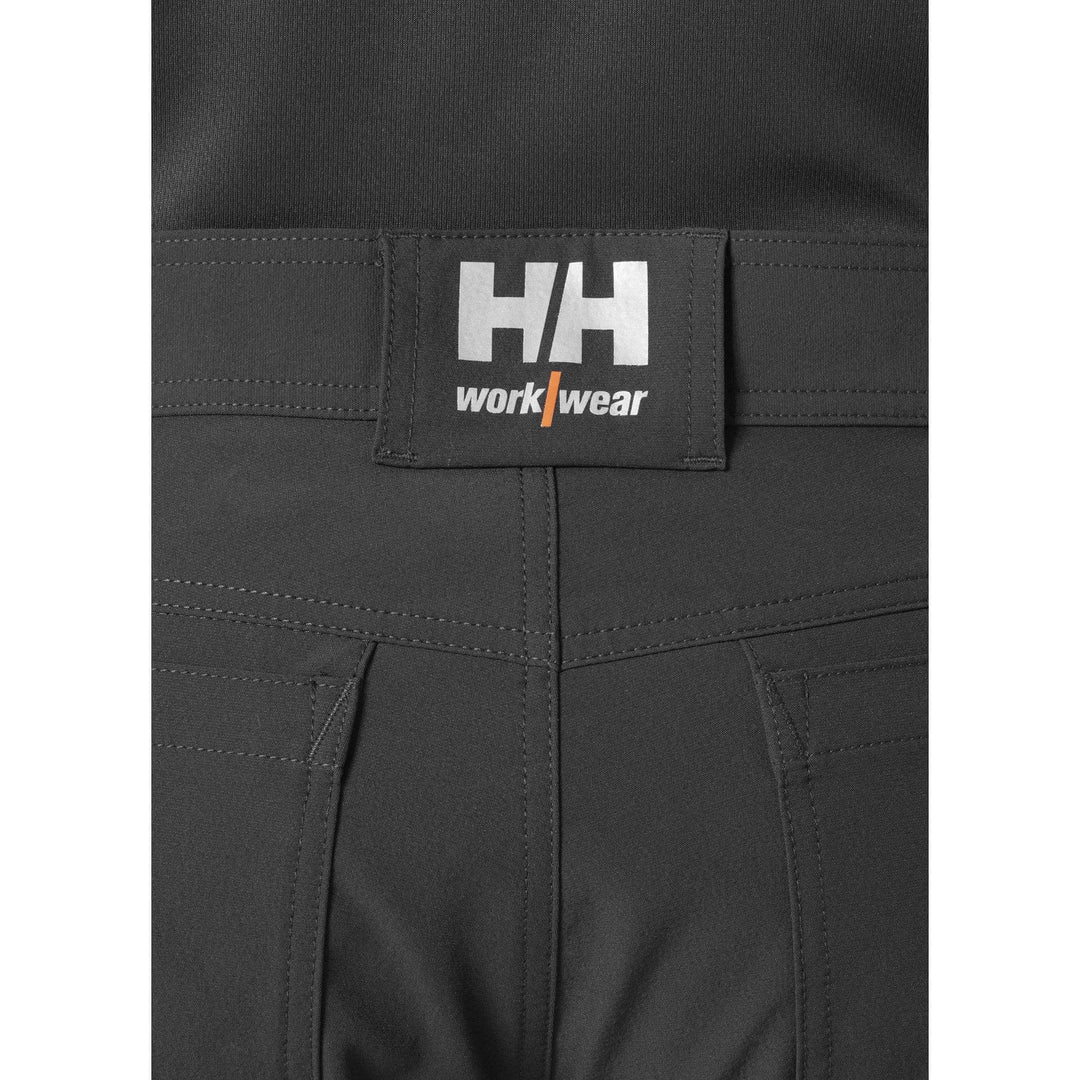 Helly Hansen Alna 4X Hi-Vis 4-Way-Stretch Cargo Trousers Class 1 Yellow/Ebony Feature 3#colour_yellow-ebony