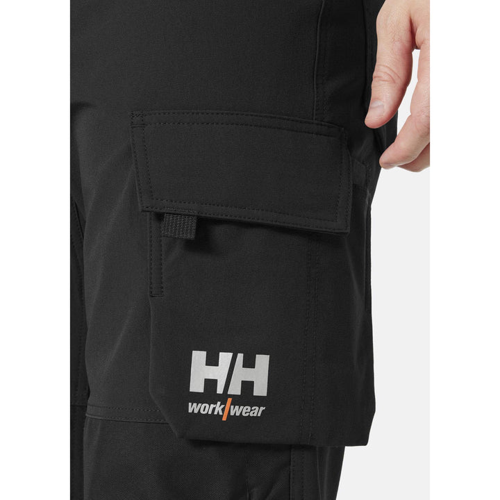 Helly Hansen Alna 4X Hi-Vis 4-Way-Stretch Work Trousers Class 1 Yellow/Ebony Feature 1#colour_yellow-ebony