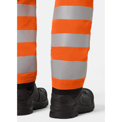 Helly Hansen Alna 4X Hi-Vis 4-Way-Stretch Work Trousers Class 2 Orange/Ebony Feature 3#colour_orange-ebony