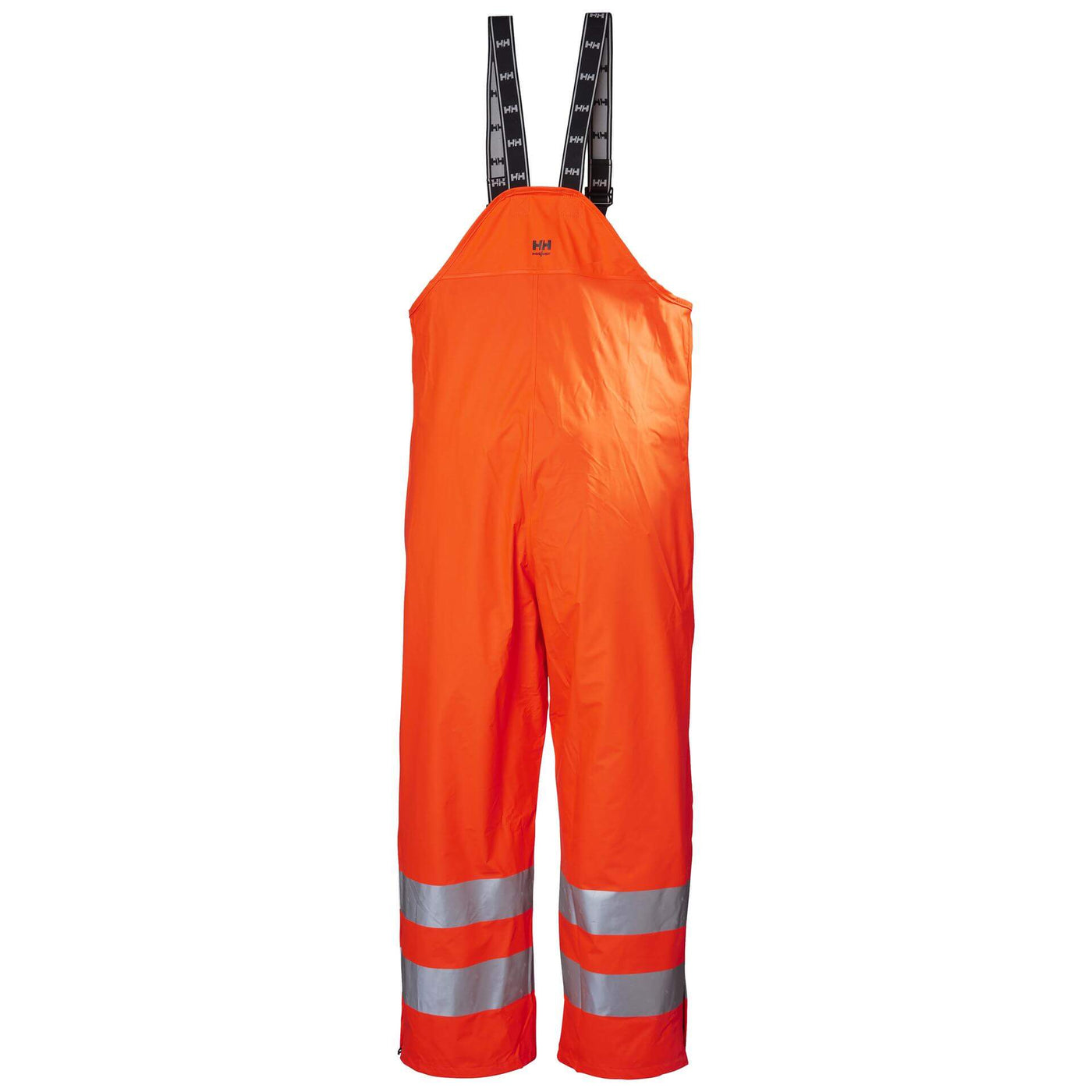 Helly Hansen Alta Hi Vis Waterproof Rain Bib and Brace Overalls Hi-Vis Orange 2 Rear #colour_hi-vis-orange