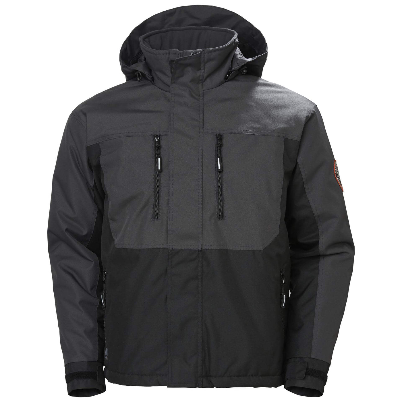 Helly Hansen Berg Insulated Winter Jacket Black/ Dark Grey 1 Front #colour_black--dark-grey