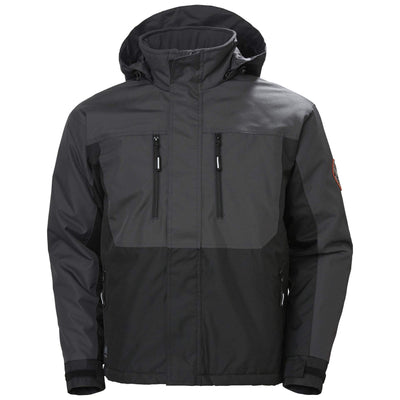 Helly Hansen Berg Insulated Winter Jacket Black/ Dark Grey 1 Front #colour_black--dark-grey