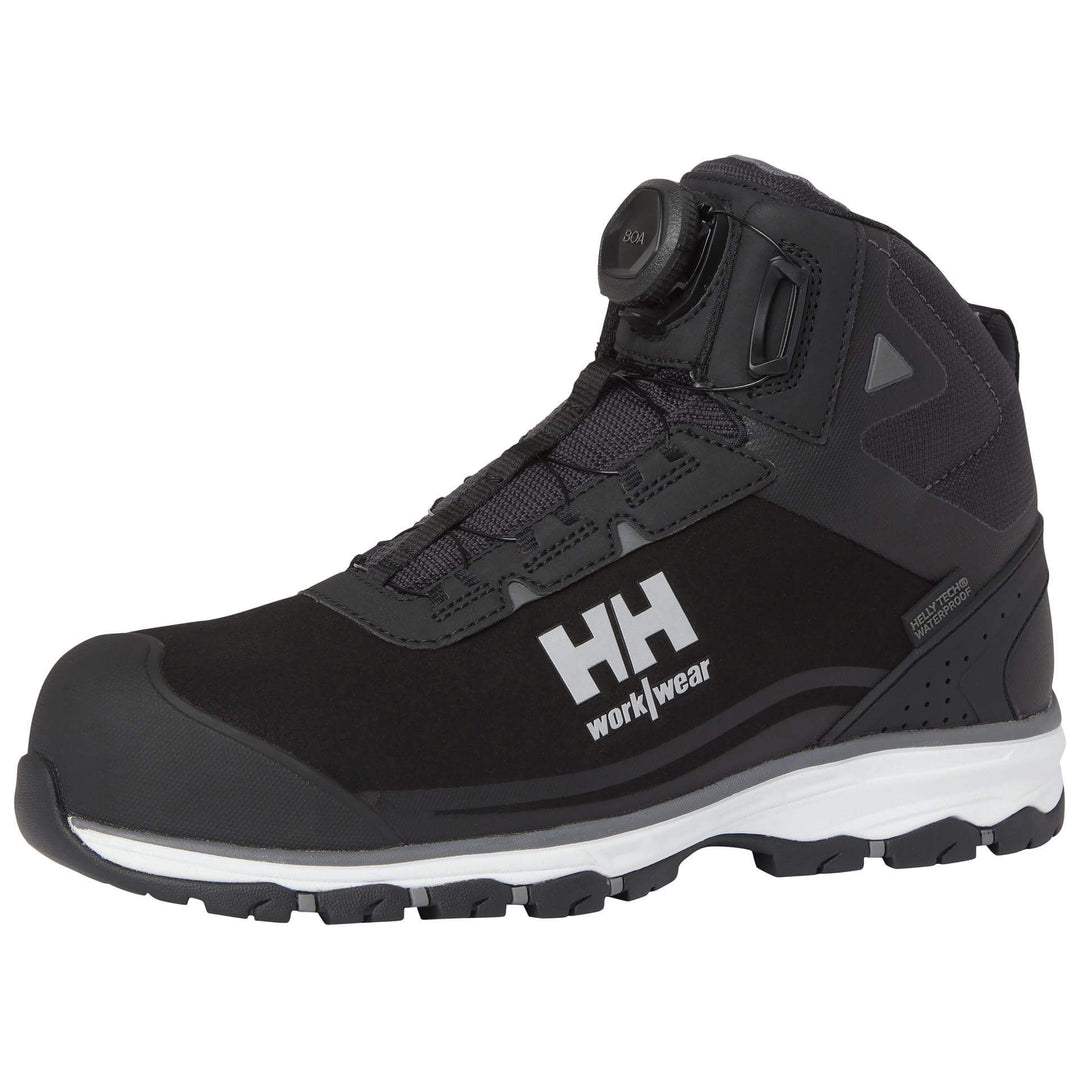 Helly Hansen Chelsea Evo 2.0 Boa S3 Work Safety Boots Black/Grey 3 Angle #colour_black-grey