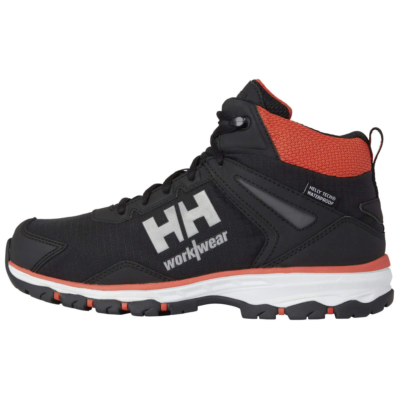 Helly Hansen Chelsea Evo 2.0 O2 Work Boots Black/Orange 1 Front #colour_black-orange